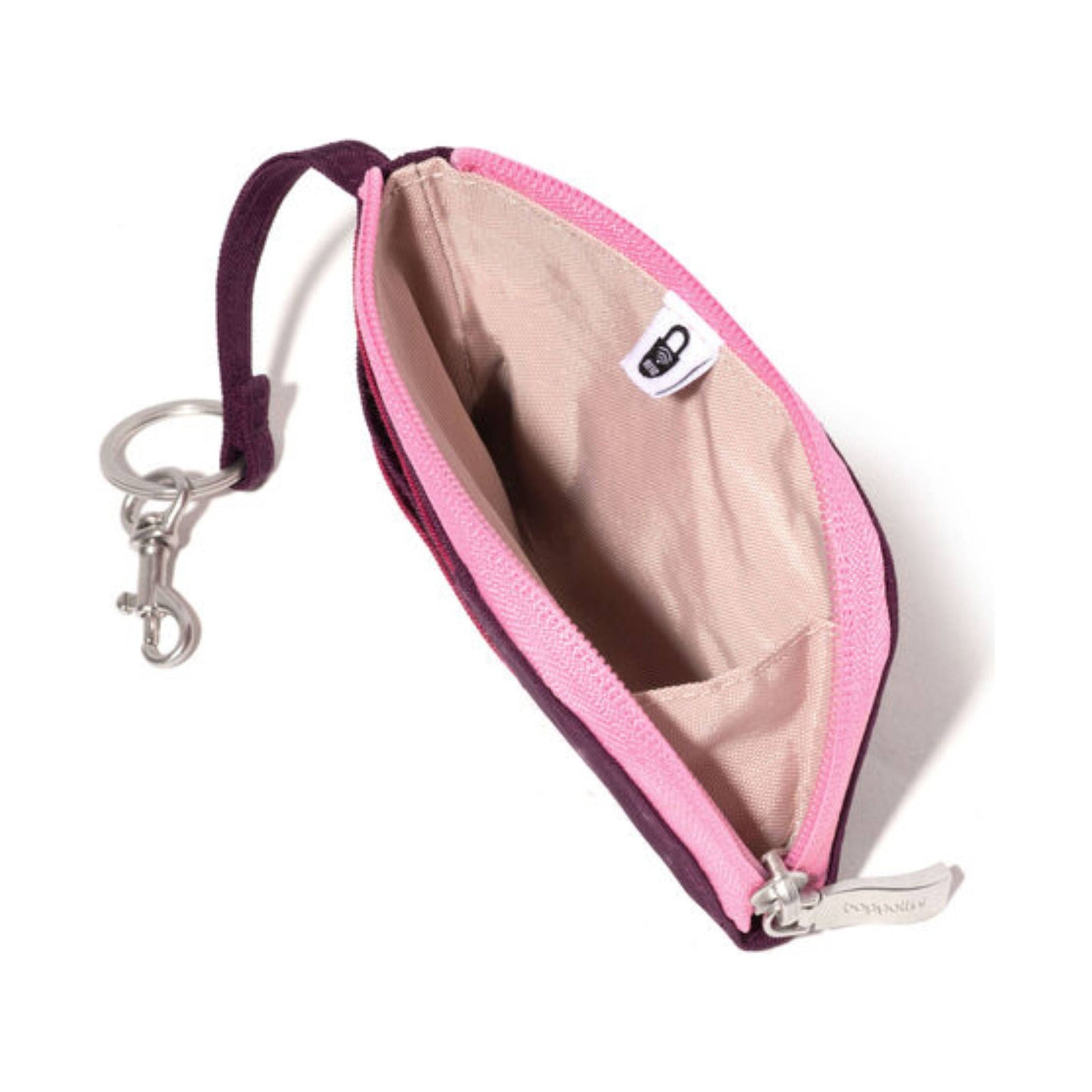 Baggallini RFID Zip Card Case - Mulberry Color Black by Lenny's Shoe & Apparel
