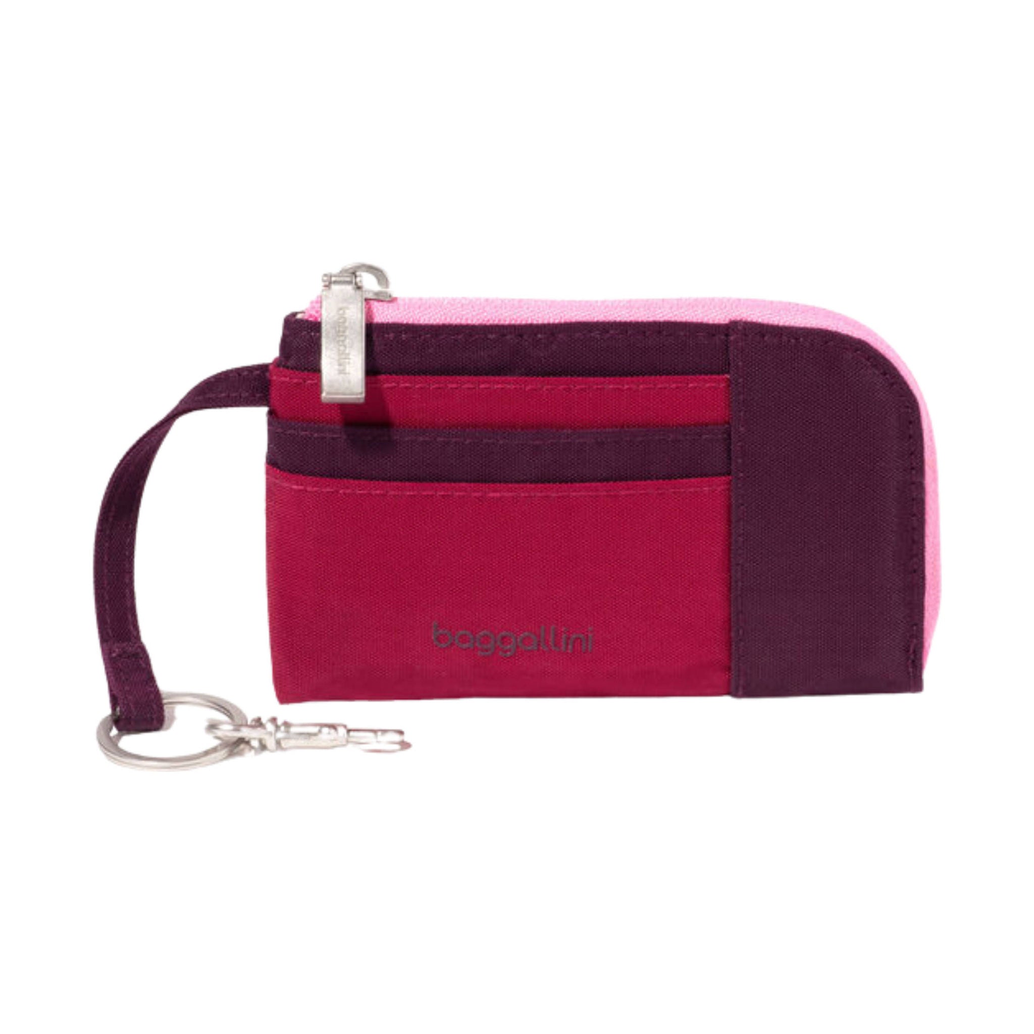 Baggallini RFID Zip Card Case - Mulberry Color Black by Lenny's Shoe & Apparel