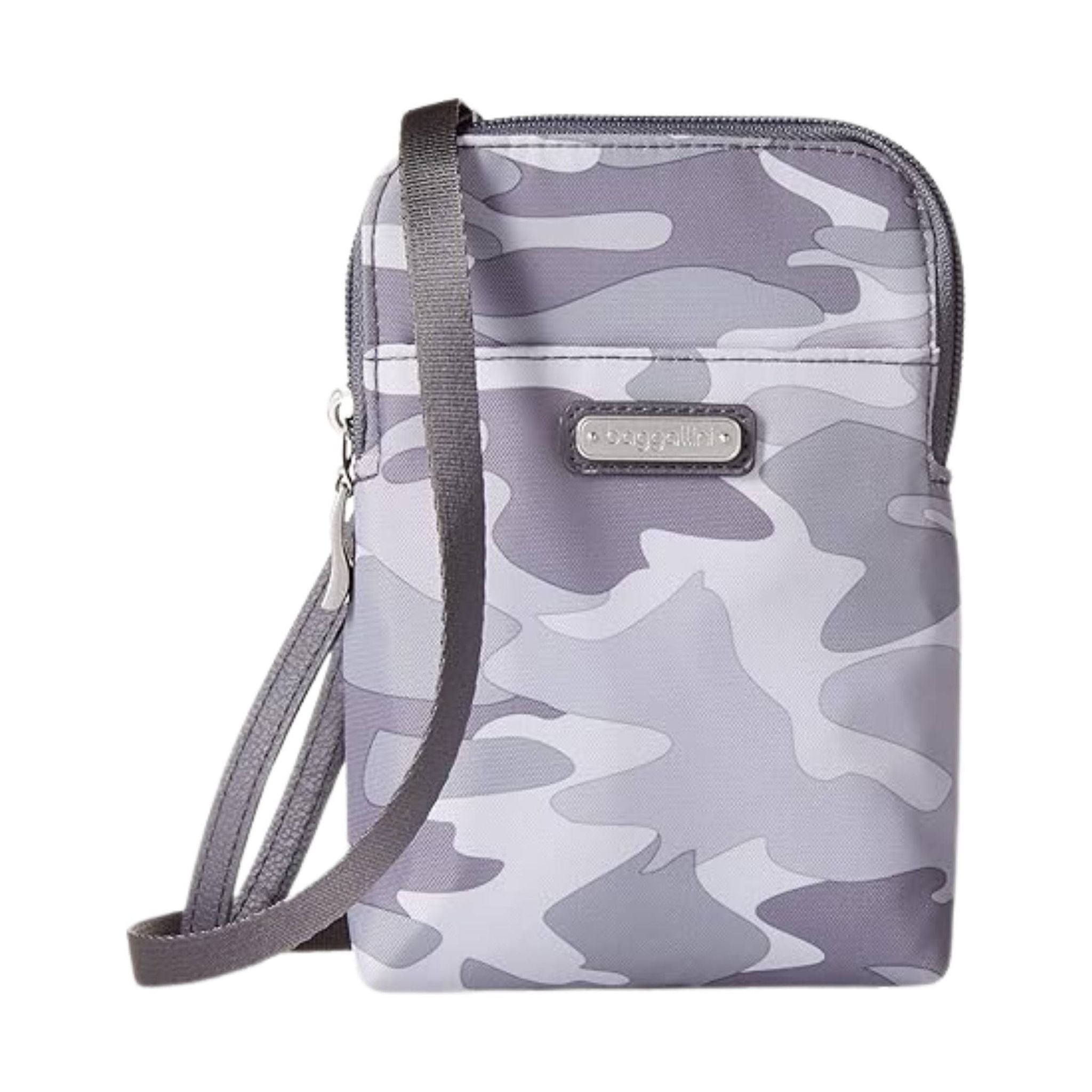 Baggallini Take Two RFID Bryant Crossbody - Grey Camo Print by Lenny's Shoe & Apparel