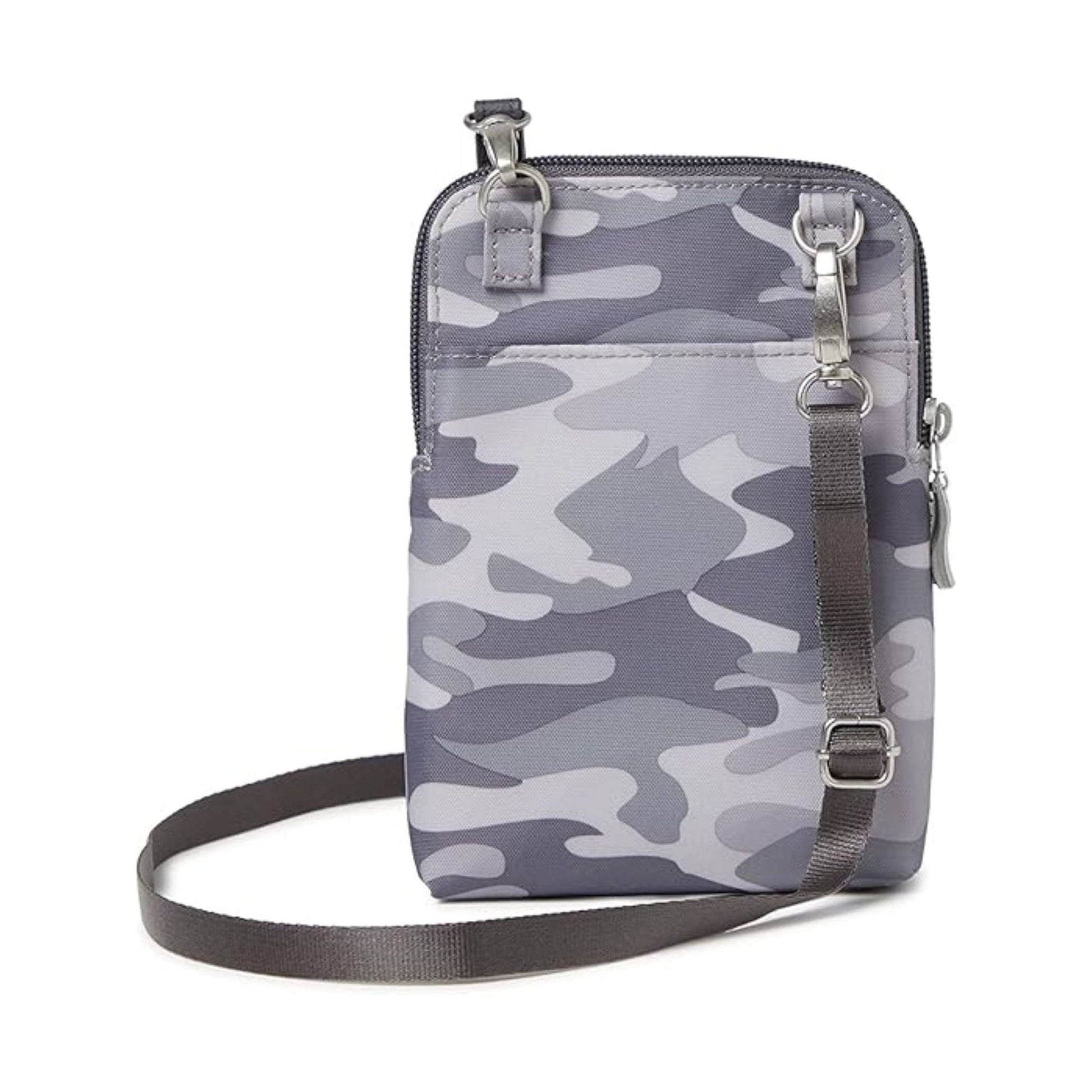 Baggallini Take Two RFID Bryant Crossbody - Grey Camo Print by Lenny's Shoe & Apparel