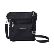 Baggallini Women's Modern Pocket CrossBody - Black Cheetah by Lenny's Shoe & Apparel