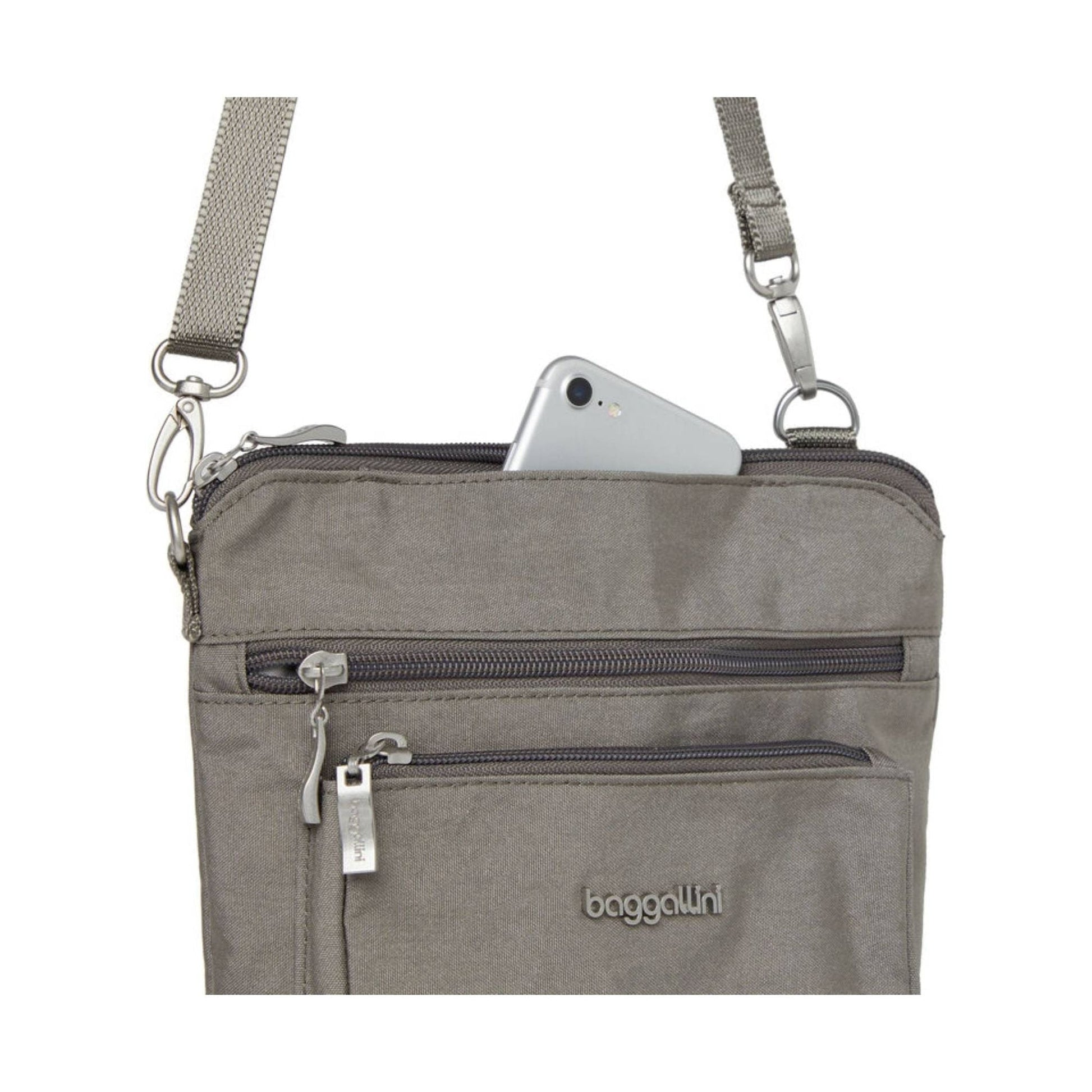 Baggallini Women's Modern Pocket CrossBody - Sterling Shimmer by Lenny's Shoe & Apparel