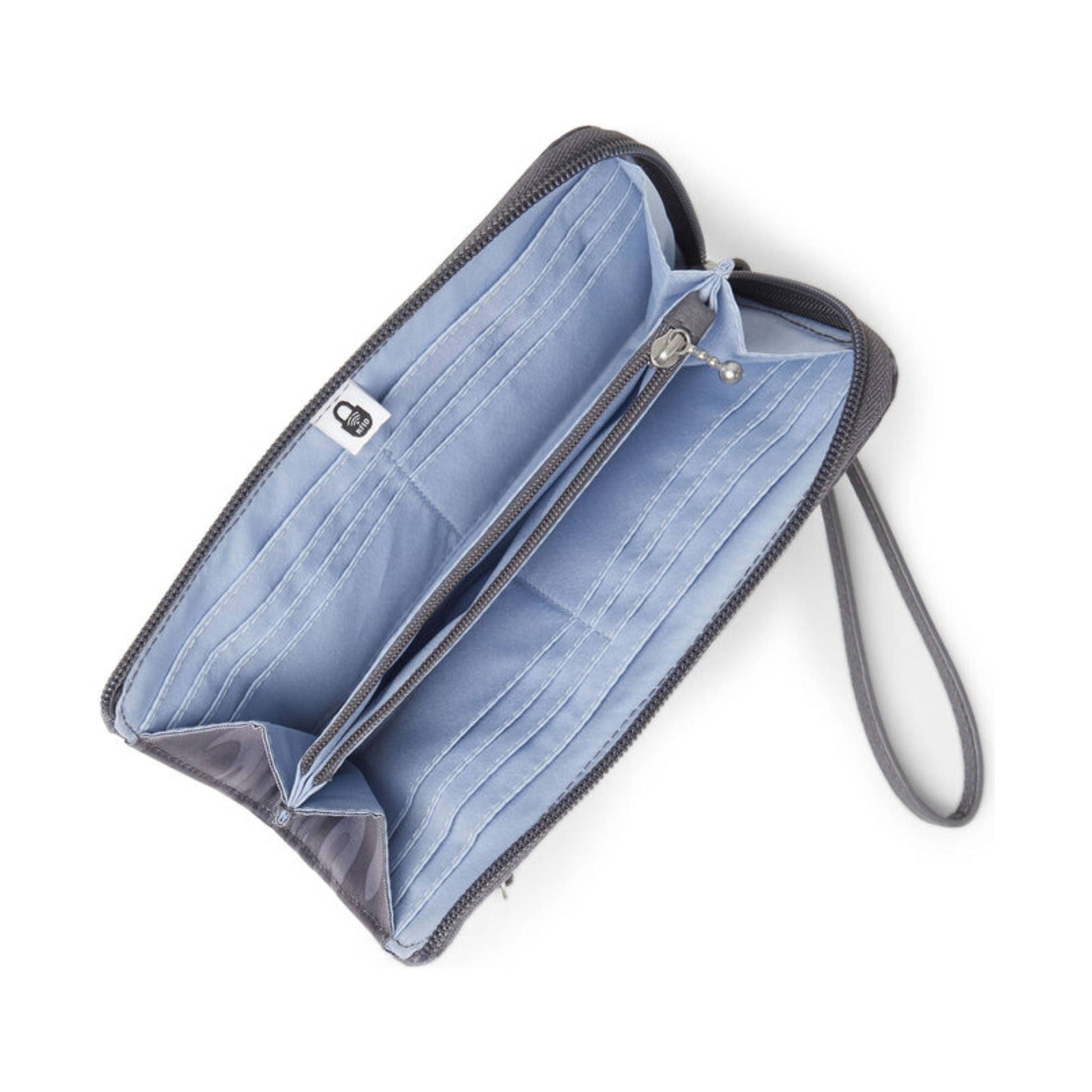Baggallini Zip Around RFID Wallet - Grey Camo by Lenny's Shoe & Apparel