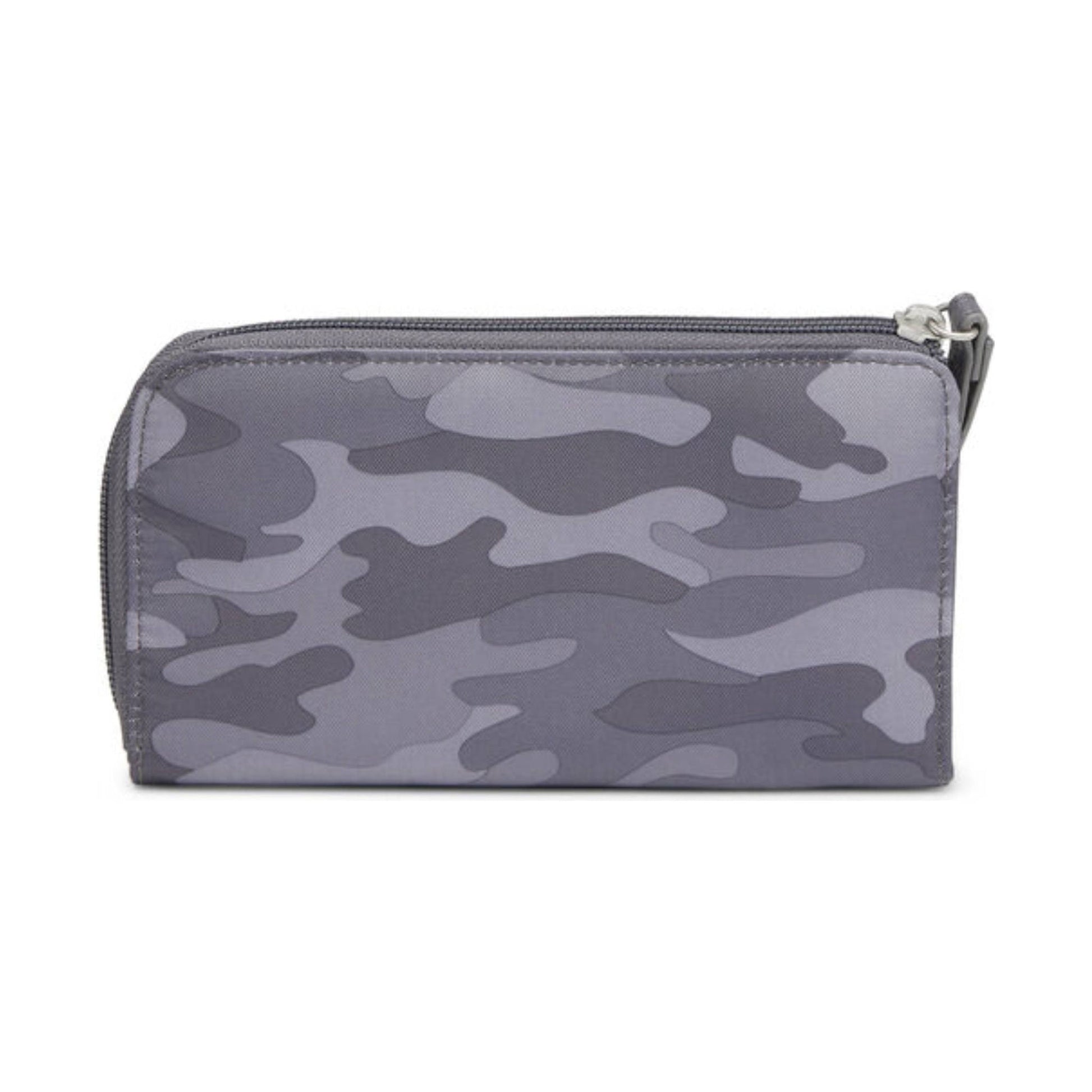 Baggallini Zip Around RFID Wallet - Grey Camo by Lenny's Shoe & Apparel