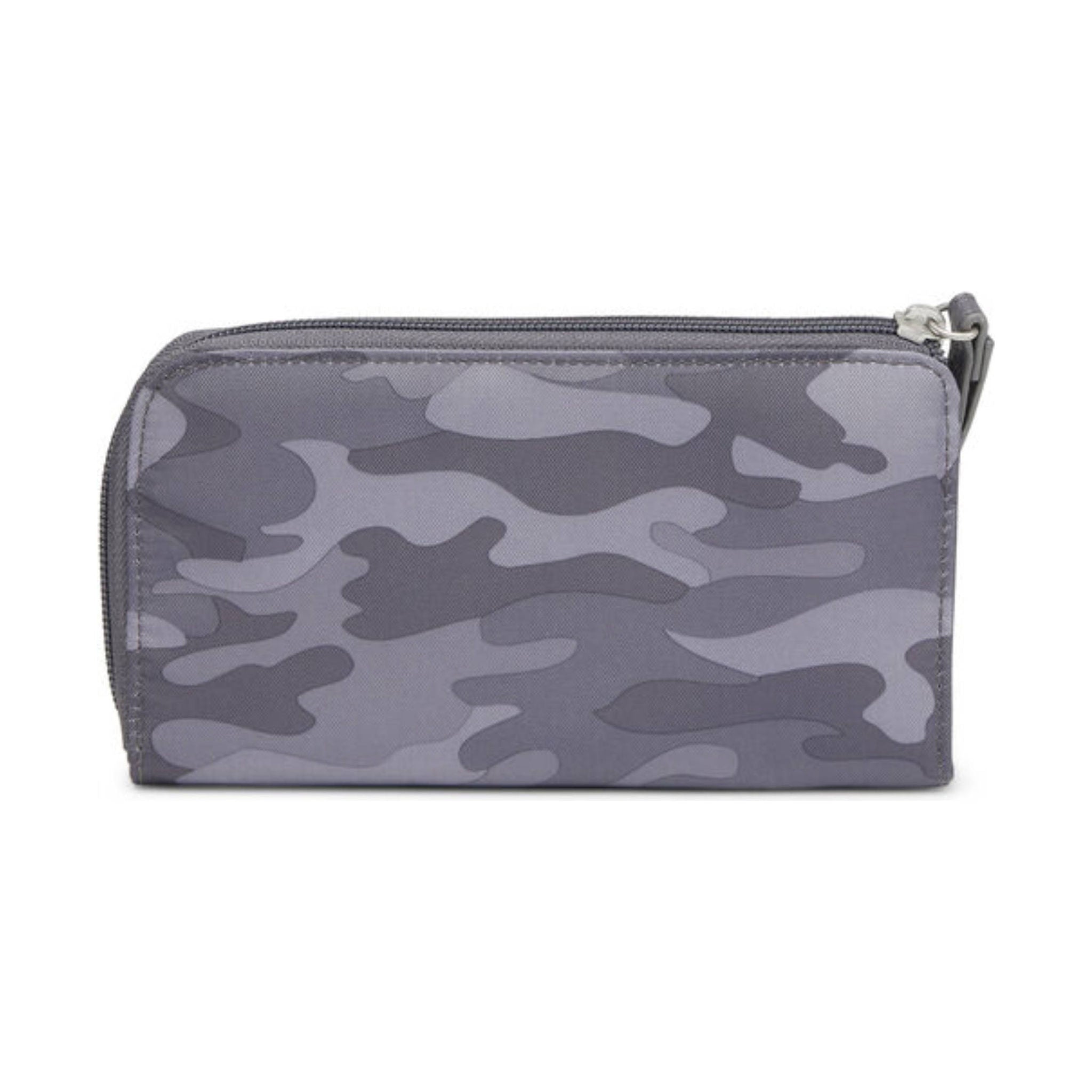 Baggallini Zip Around RFID Wallet - Grey Camo by Lenny's Shoe & Apparel