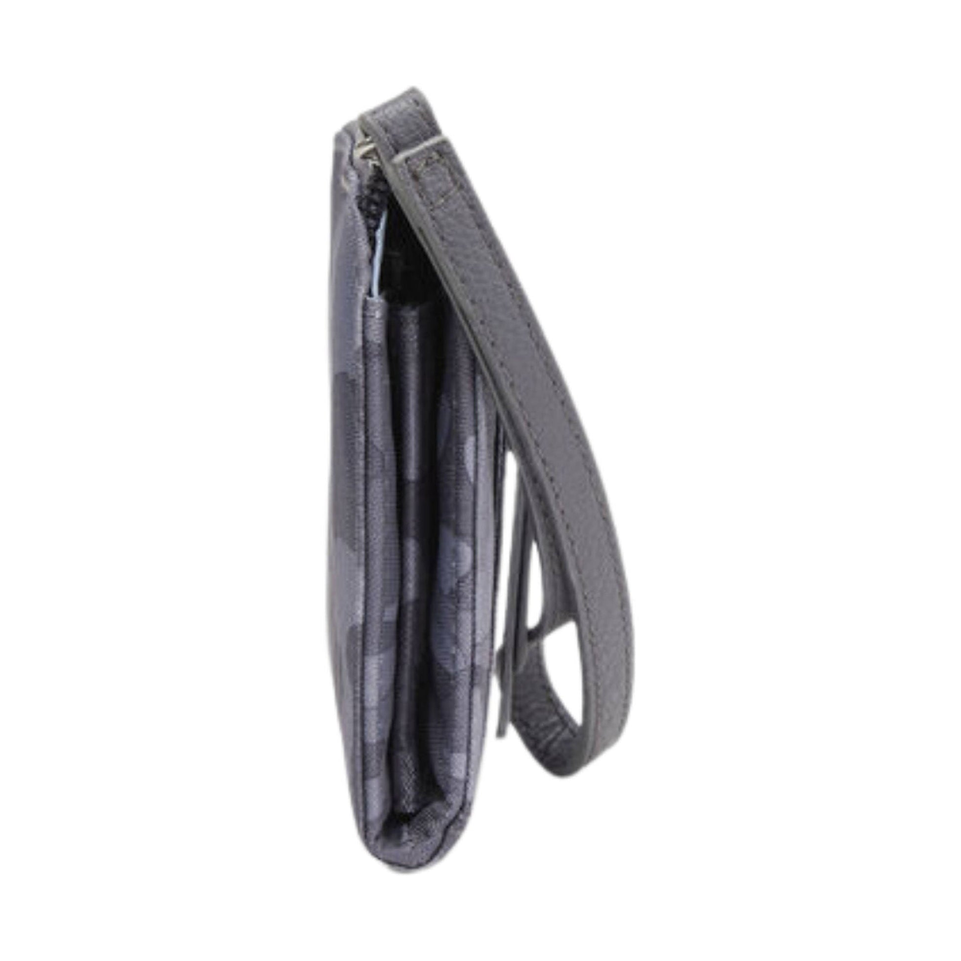 Baggallini Zip Around RFID Wallet - Grey Camo by Lenny's Shoe & Apparel