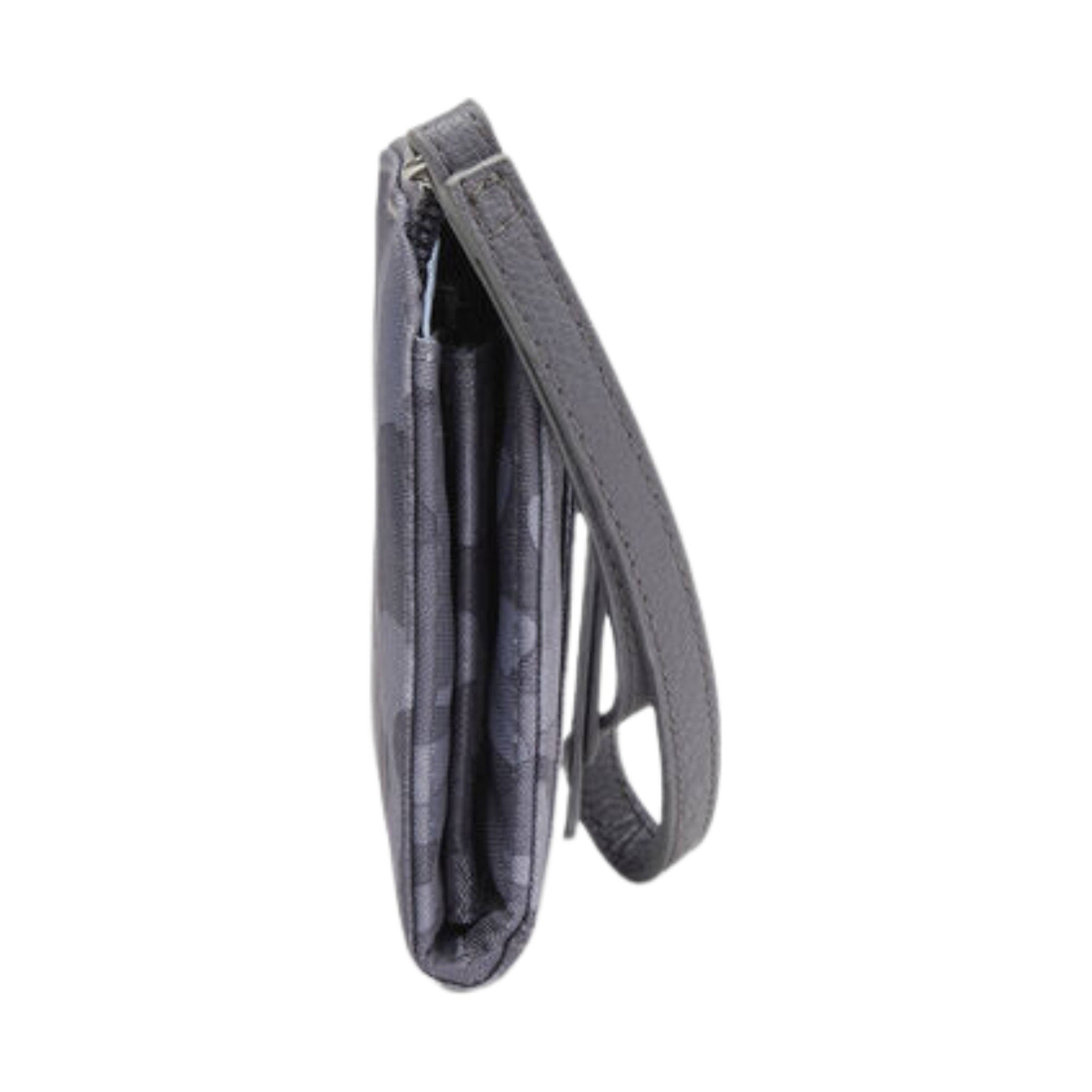 Baggallini Zip Around RFID Wallet - Grey Camo by Lenny's Shoe & Apparel