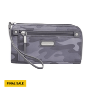 Baggallini Zip Around RFID Wallet - Grey Camo by Lenny's Shoe & Apparel