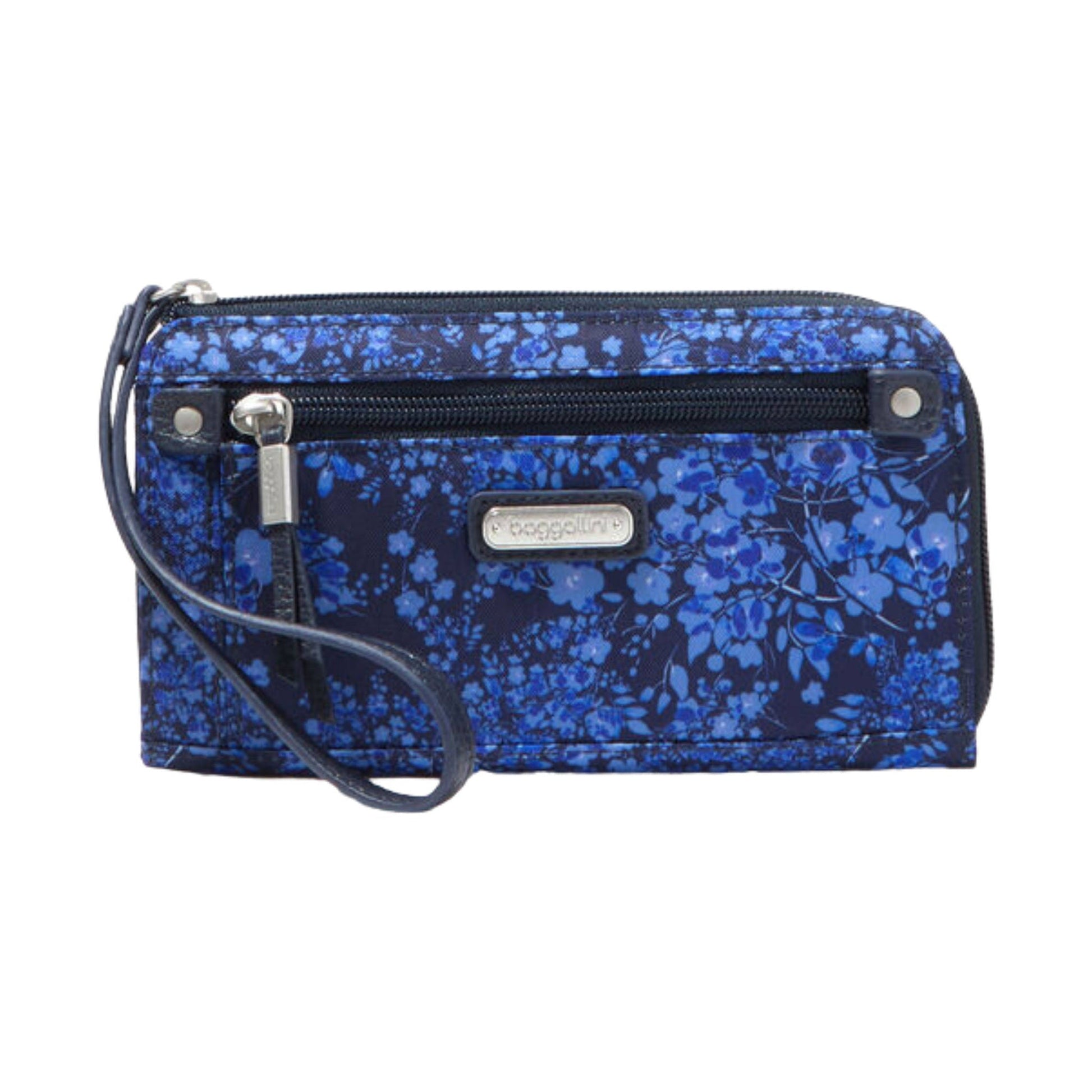 Baggallini Zip Around RFID Wallet - Ink Hydrangea by Lenny's Shoe & Apparel