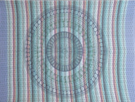 Tapestry Single Size Overprint Madras Bagru Blue by Homeportonline