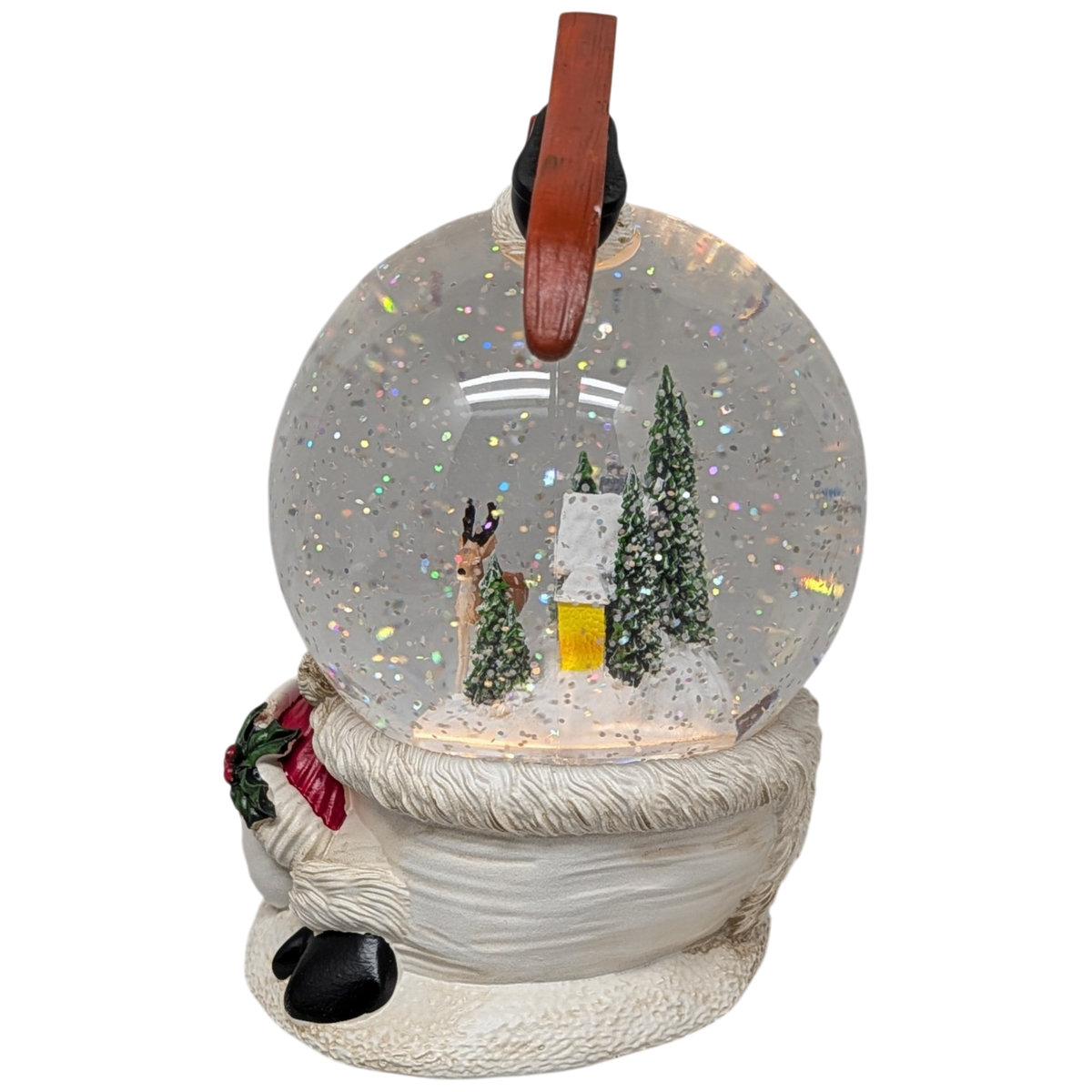 Lighted Spinning Snowman Water Globe Scene