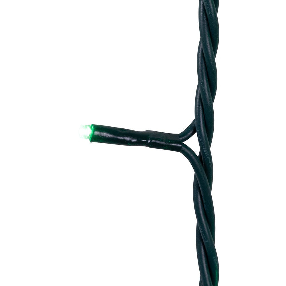 Jingle Bright 100 LED Light Set - Green - Green Wire