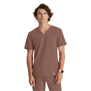 Barco Men's Journey Scrub Top - Driftwood by Lenny's Shoe & Apparel