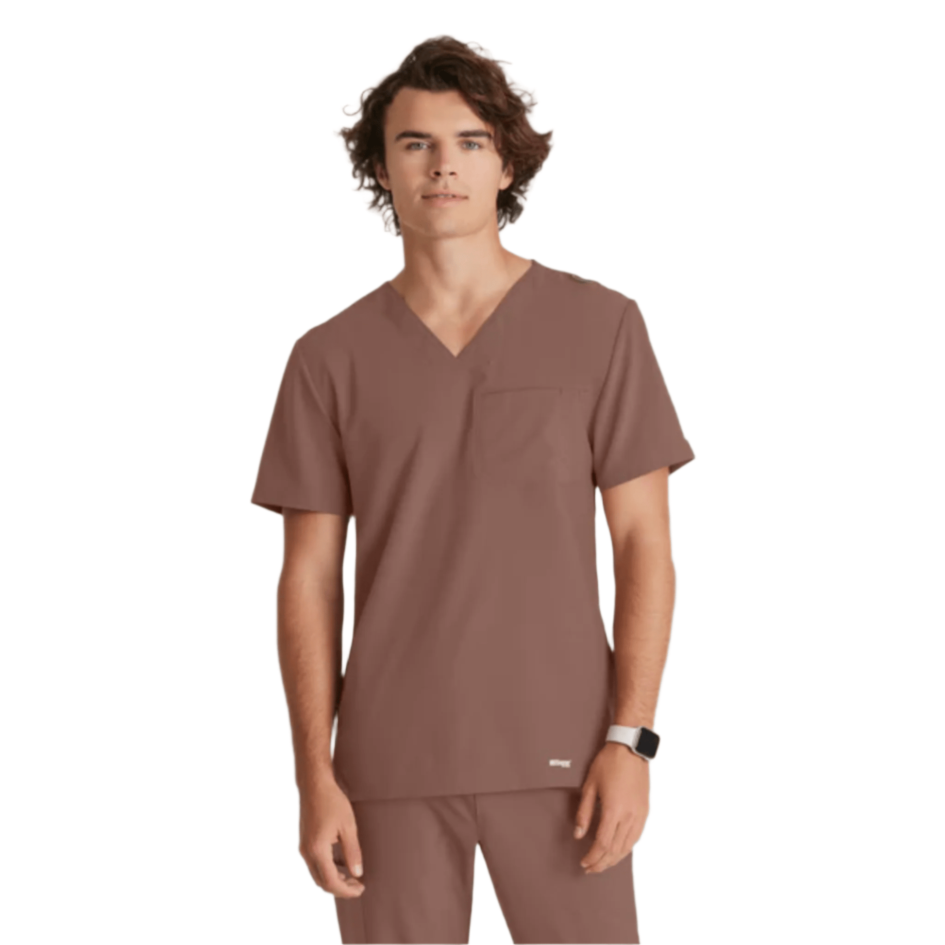 Barco Men's Journey Scrub Top - Driftwood by Lenny's Shoe & Apparel