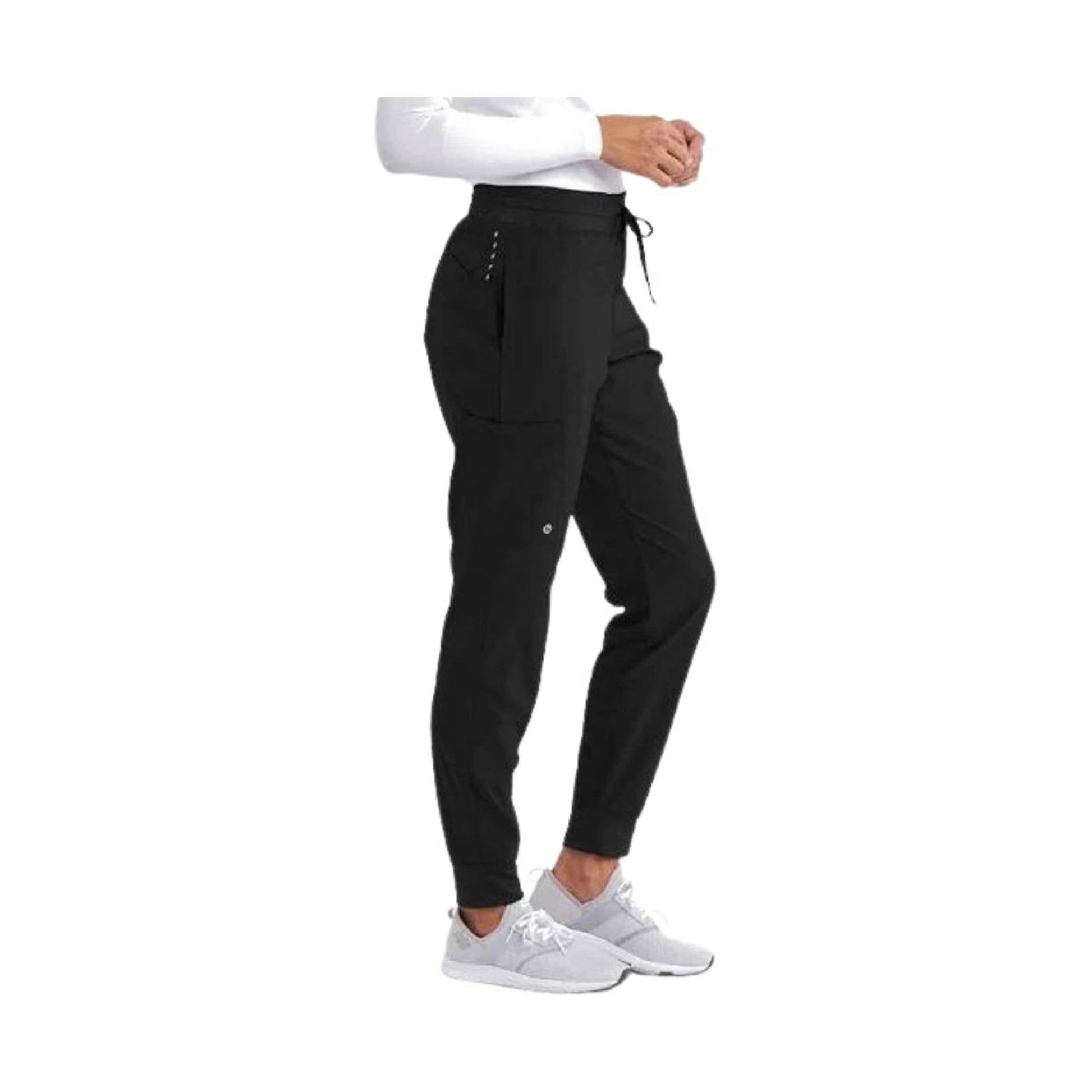 Barco Women's 3 Pocket Cargo Jogger Scrub Pant - Black by Lenny's Shoe & Apparel