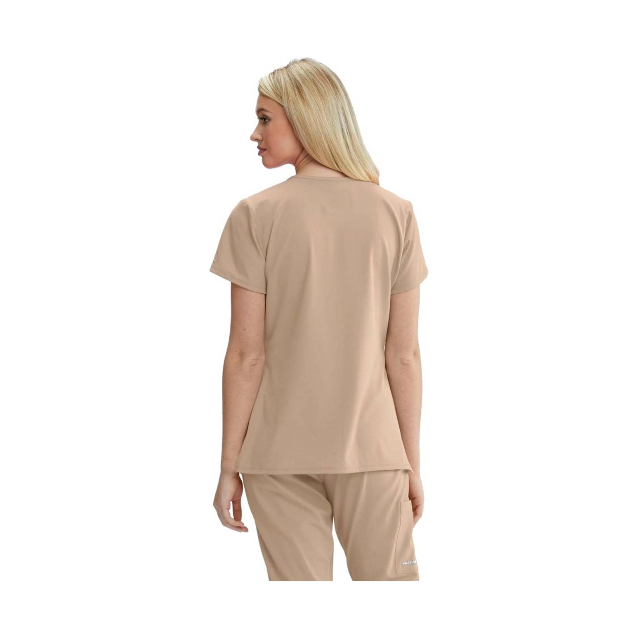 Barco Women's 3 Pocket Reliance Scrub Top - New Khaki by Lenny's Shoe & Apparel