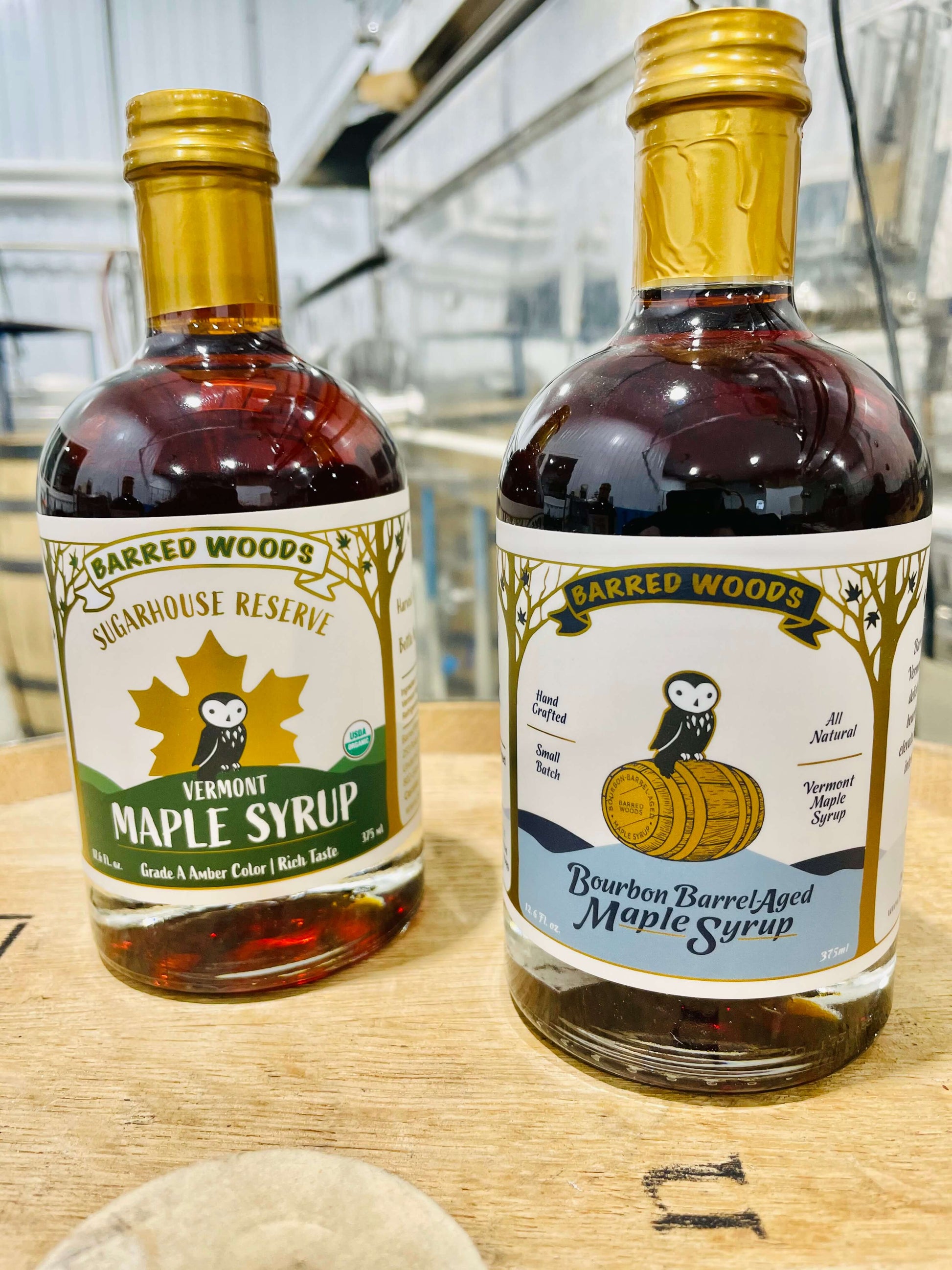 Combo - Bourbon Barrel Aged and Sugarhouse Reserve Maple Syrup Combination by Barred Woods Maple