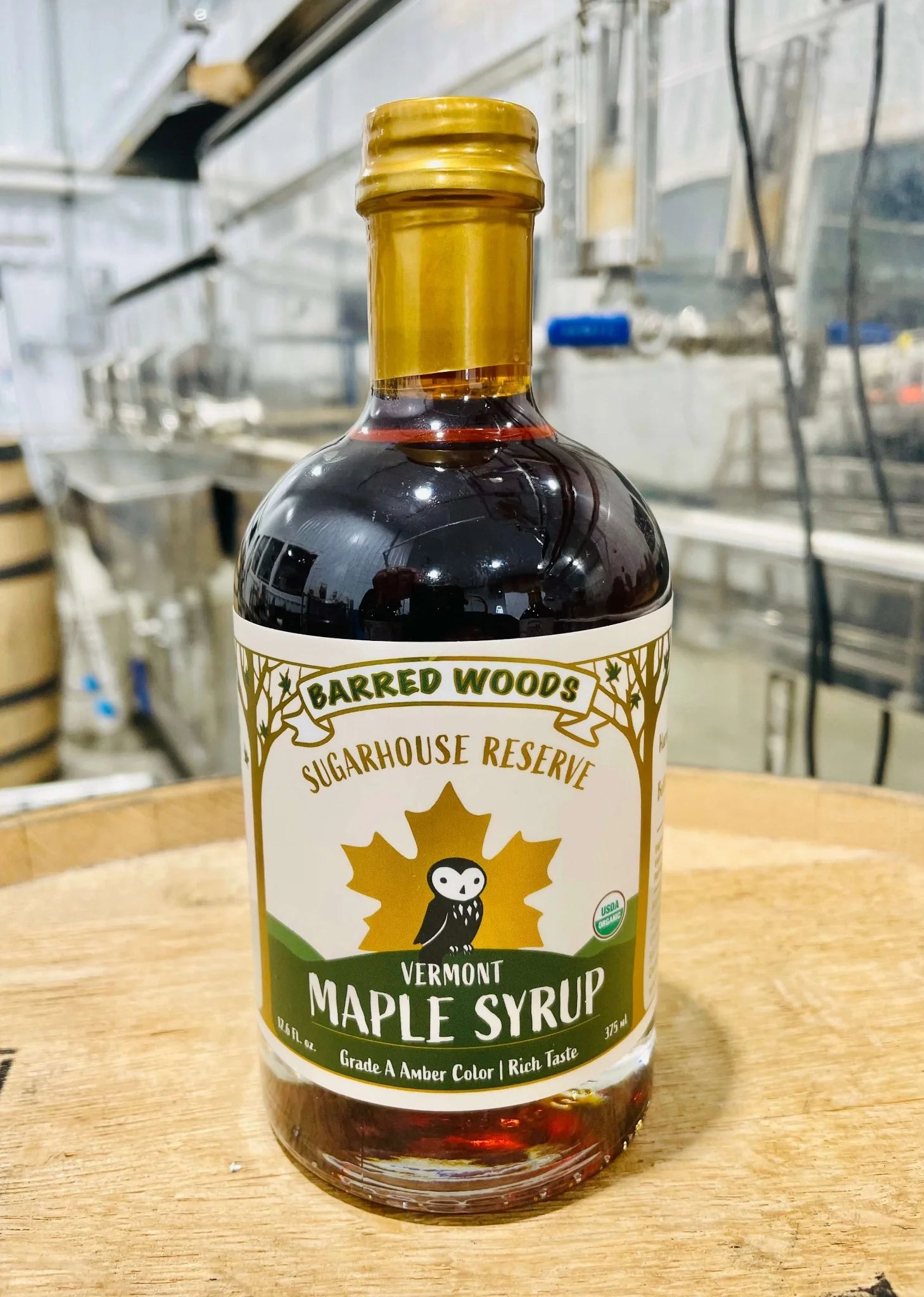 2025 Sugarhouse Reserve Organic Vermont Maple Syrup by Barred Woods Maple