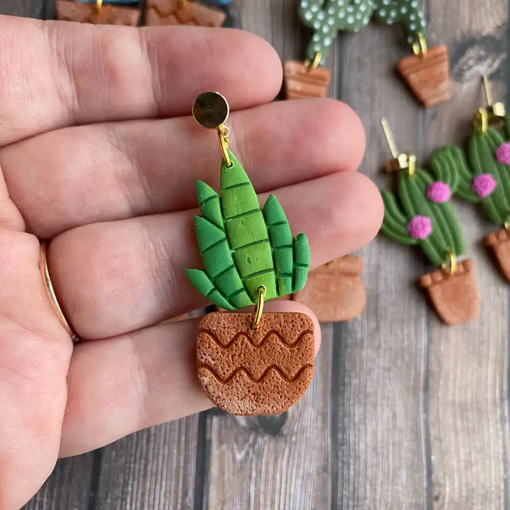 Succulent Plant Earrings
