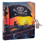 Mollybee Kids - Pirate Ship Glow in the Dark Lock and Key Diary