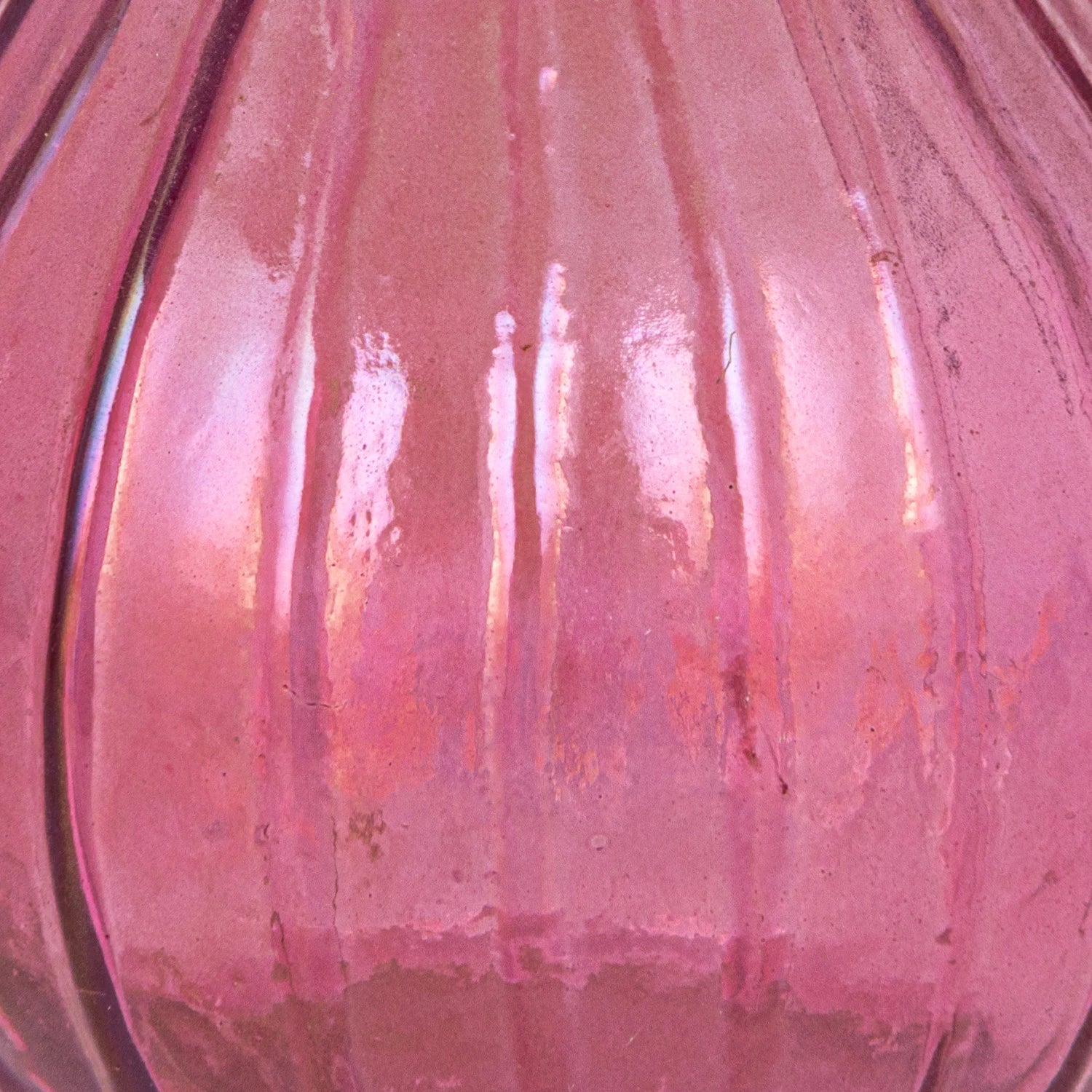 Vase Debossed Glass Purple Small 4.25" High by Homeportonline