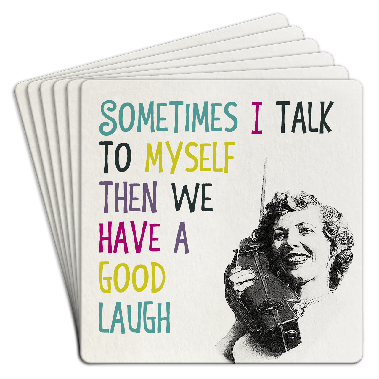 Bar Coaster | Sometimes I talk to myself by Homeportonline
