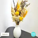 Mini Dried Flower Bouquet - 6 Color Schemes Available (vase not included)