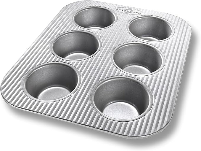 Muffin Pan 6 Cups 2 3/4x 2 1/16x 1 3/8in per cup by Homeportonline