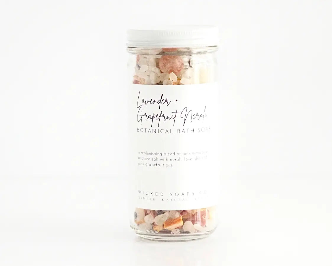 Lavender + Grapefruit Neroli Botanical Bath Soak by Wild Lark