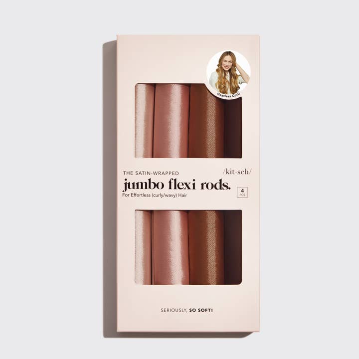 Satin Jumbo Flexi Rods 4 Pcs- Rosewood