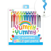 OOLY Yummy Yummy Scented Glitter Gel Pens for Kids  12 Scented Glitter Pens