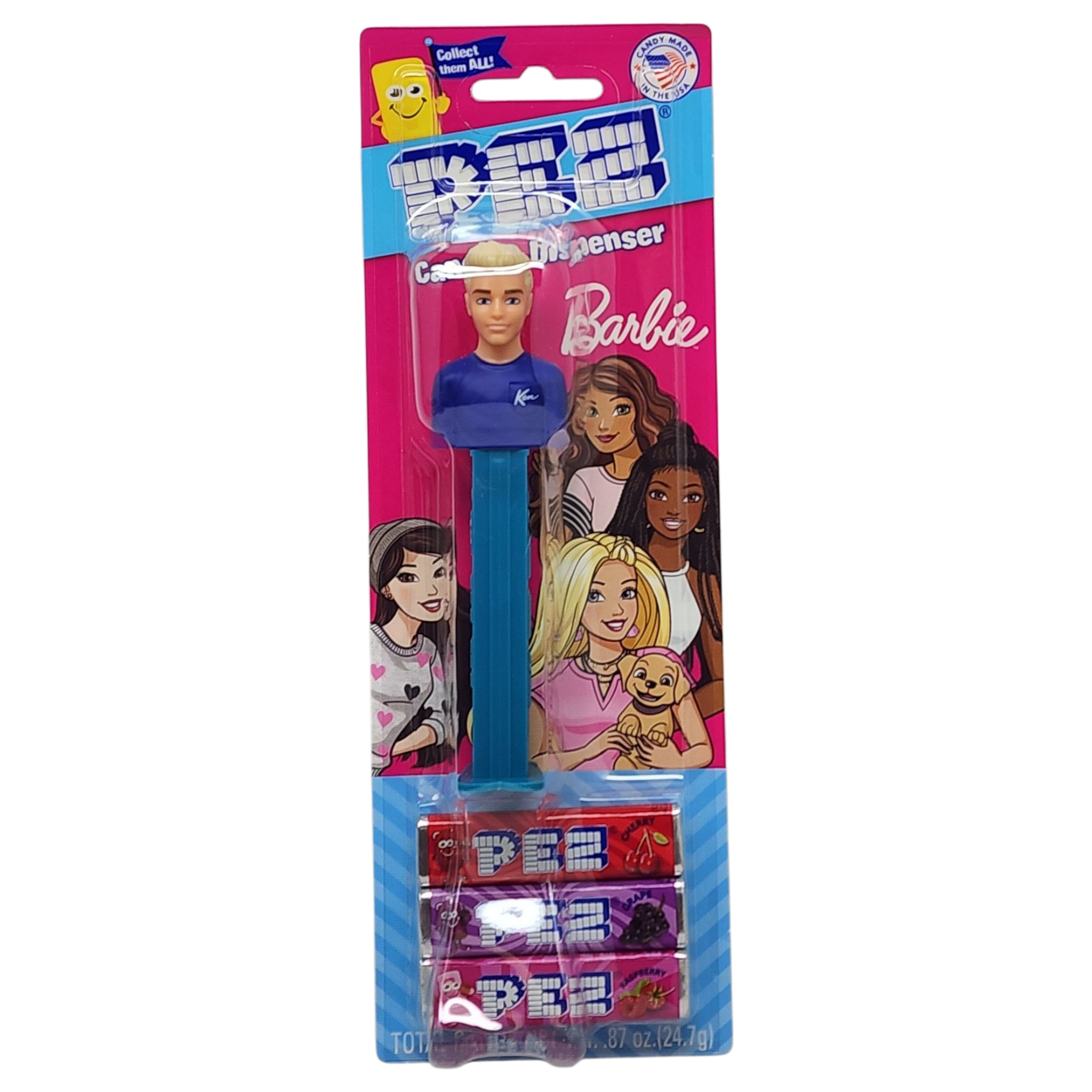 Pez Barbie Dispenser with 3 Candy rolls - Ken