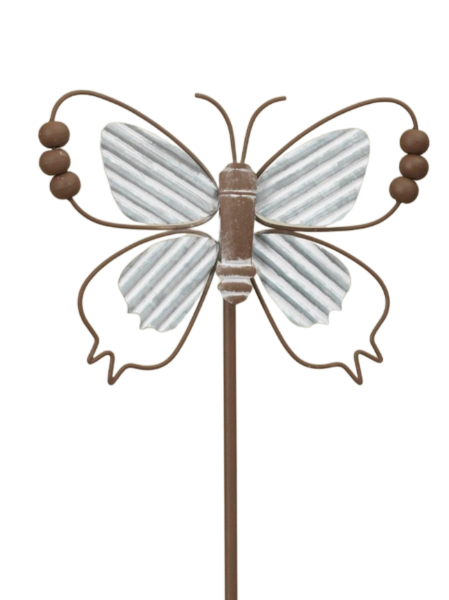 Corrugated Metal Butterfly Garden Stake -