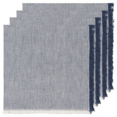 Cloth Napkin - Chambray Heirloom - Midnight Set of 4 by Homeportonline