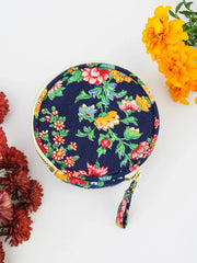 Navy Bouquet Jewelry Pouch