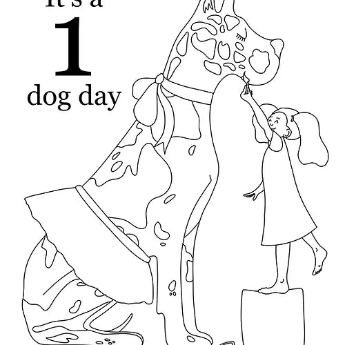 Coloring Book - Dog Days - inkpaperfable