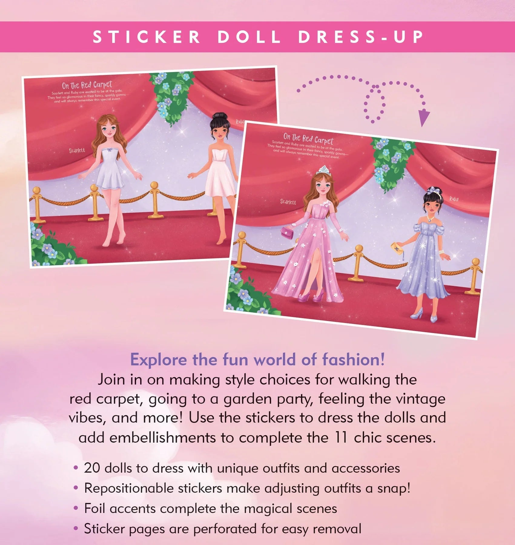 Sticker Doll Dress Up Book Fashion by Homeportonline