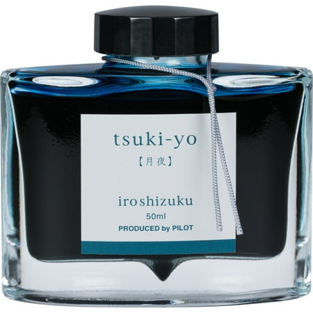 PILOT Iroshizuku Bottled Fountain Pen Ink  Tsuki-Yo  Moonlight (Teal) 50ml Bottle (69205)
