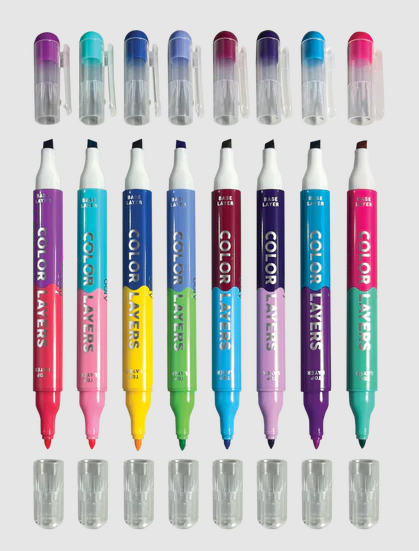 Markers Color Layers Double Sided Set of 8 by Homeportonline