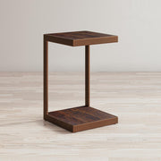 Stella C Table Chestnut Acacia Wood & Burnished Copper by Homeportonline