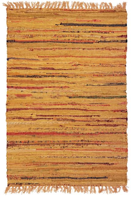 Sturbridge Rag Rug Cotton Mustard 24" x 72" by Homeportonline