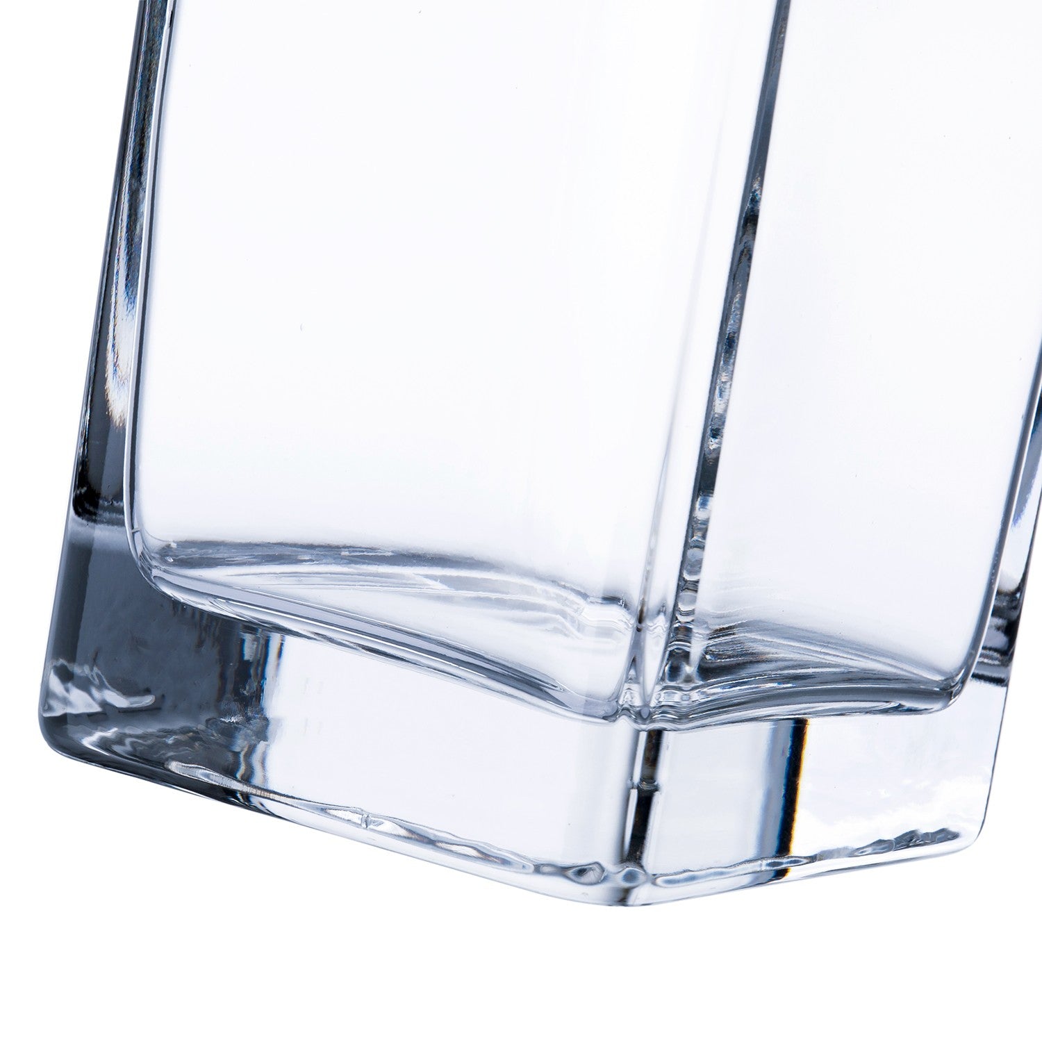 Clear Glass Vase Square 4x4x8in by Homeportonline