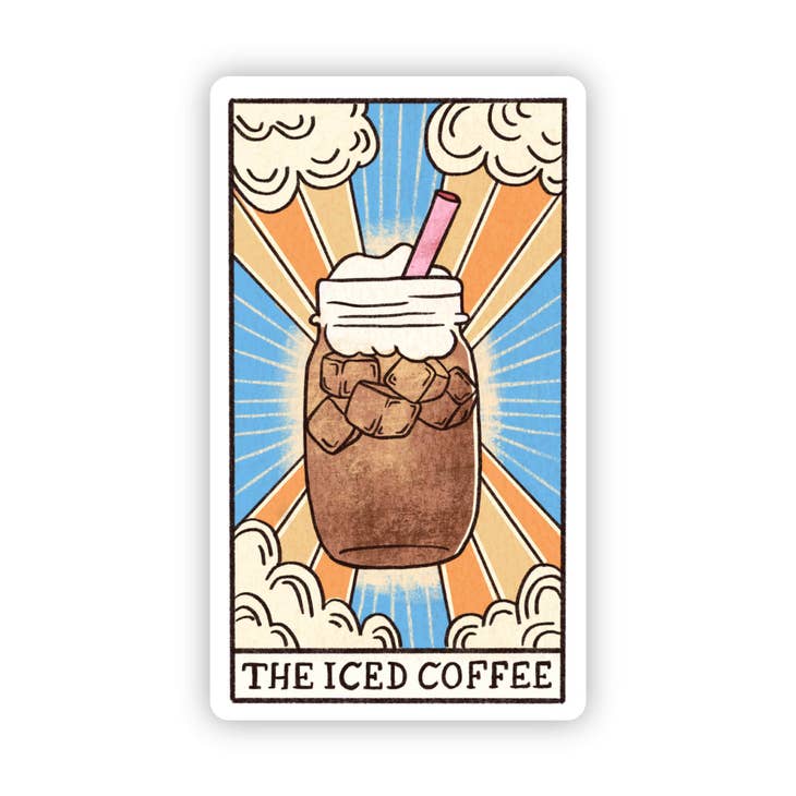 "the Iced Coffee" Tarot Card Sticker by Wild Lark