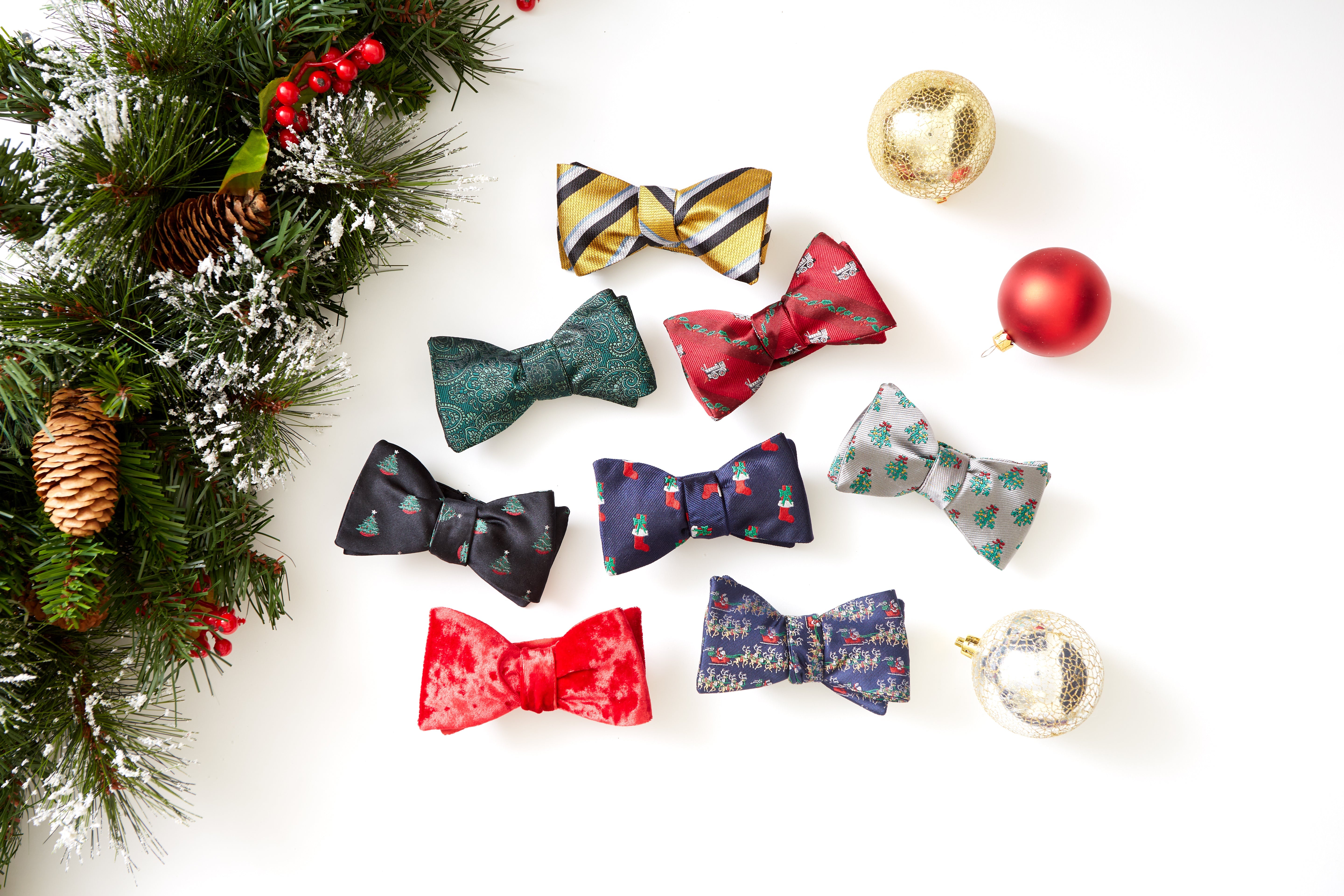 Velvet Persimmon - Reversible bow ties