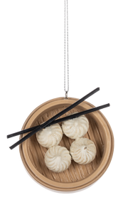 Asian Delight Food Ornament - Steamer Basket Dim Sum