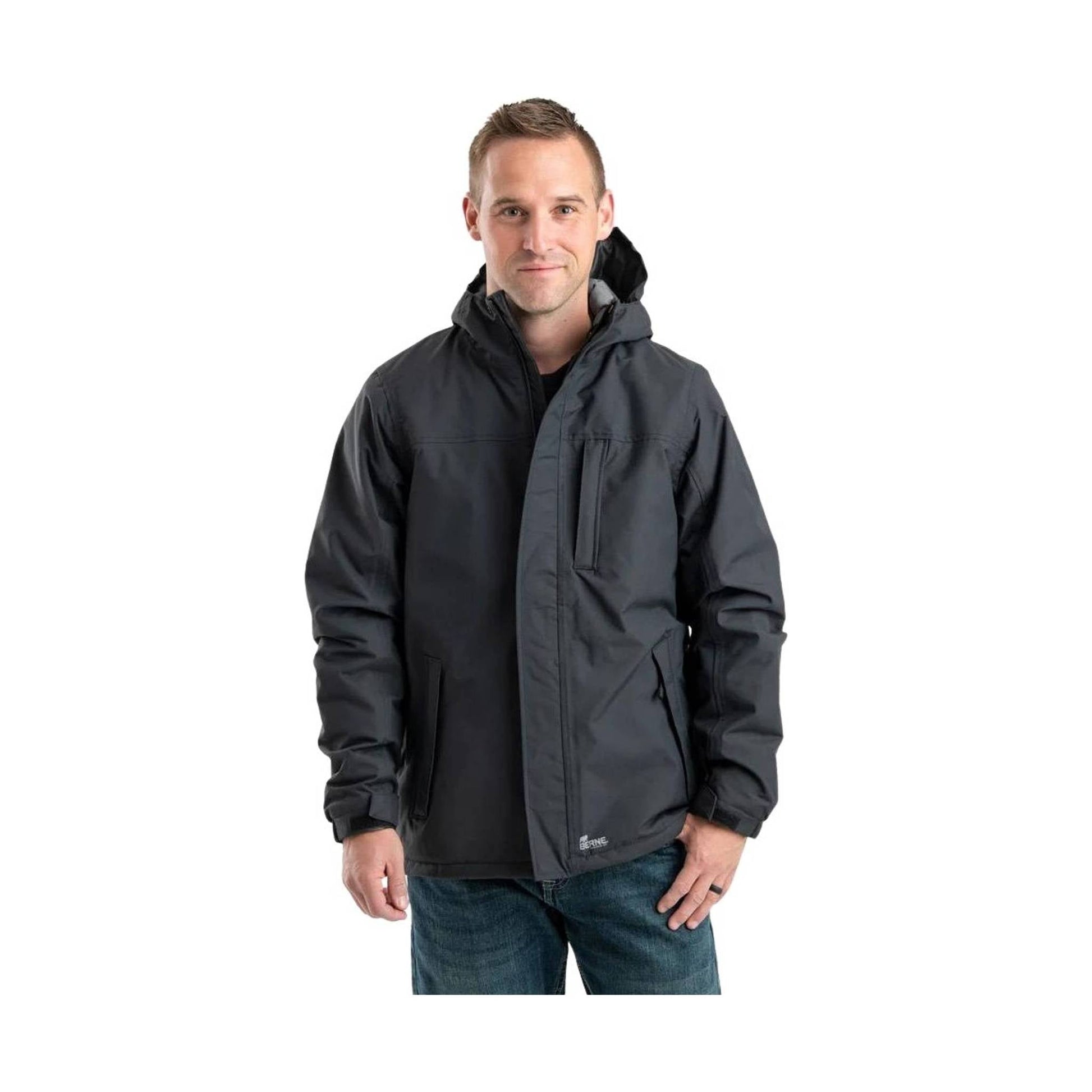 Berne Men's Coastline Waterproof Insulated Storm Jacket - Black by Lenny's Shoe & Apparel