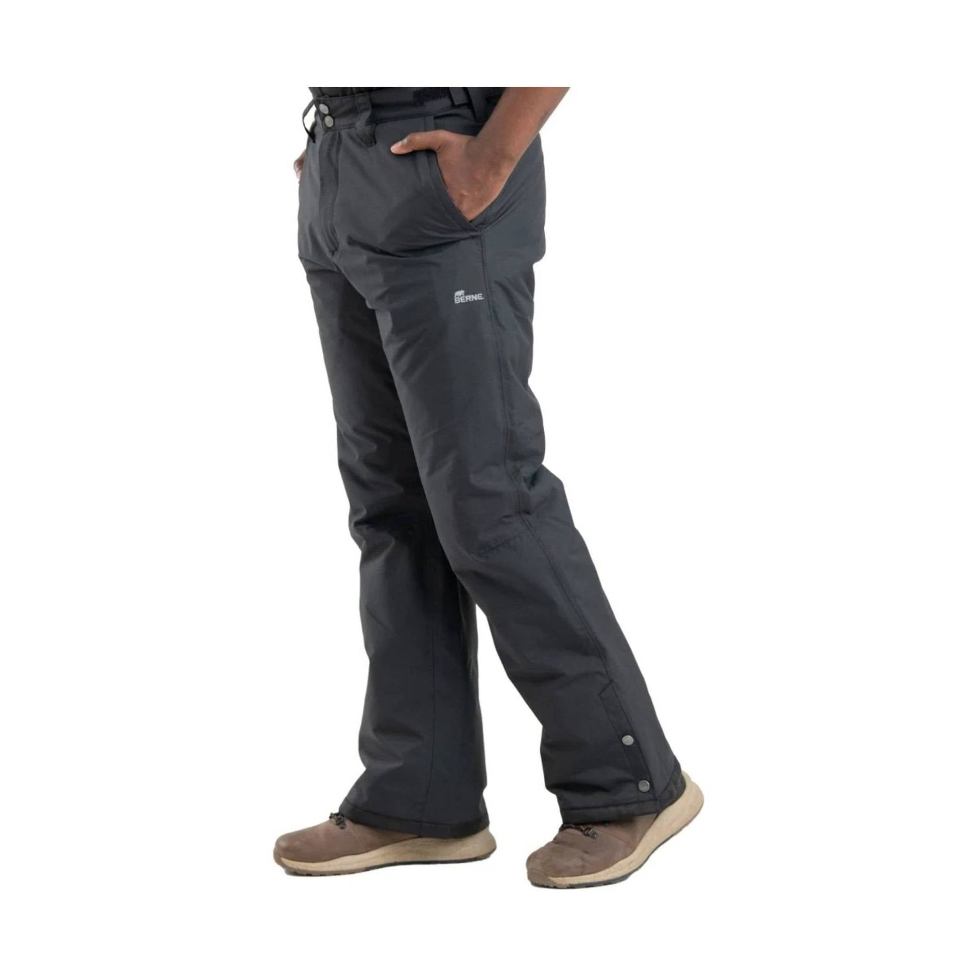 Berne Men's Coastline Waterproof Insulated Storm Pant - Black by Lenny's Shoe & Apparel