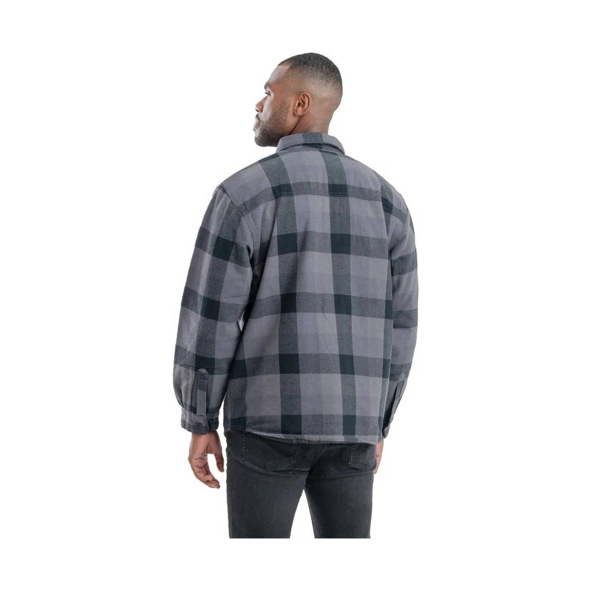 Berne Men's Flannel Shirt Jac - Plaid Slate by Lenny's Shoe & Apparel