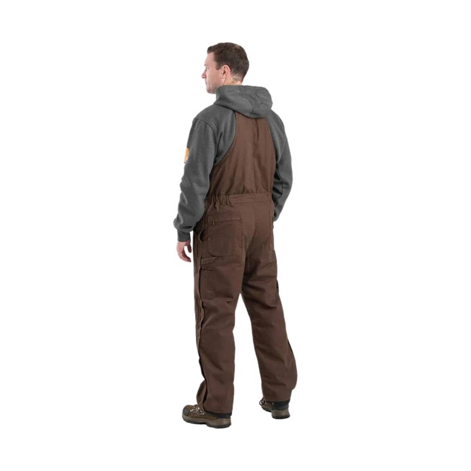 Berne Men's Heartland Insulated Washed Duck Bib Overall - Bark by Lenny's Shoe & Apparel