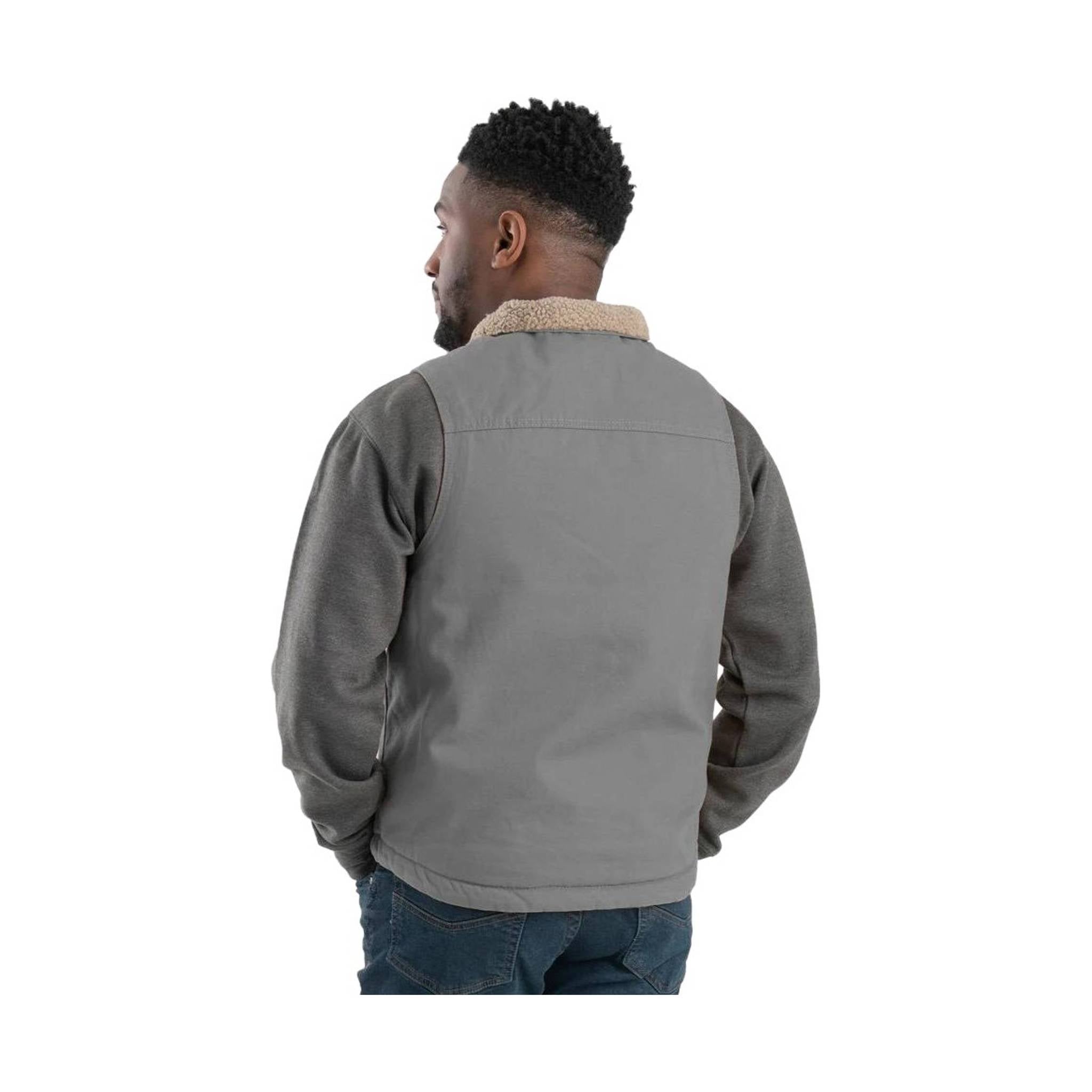 Berne Men's Heartland Sherpa-Lined Washed Duck Vest - Slate by Lenny's Shoe & Apparel